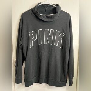 VS Pink Black Pullover Sweatshirt Oversized